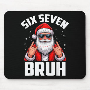 67 Meme 6 7 Funny Christmas Santa Rock On Six Seve Mouse Mat