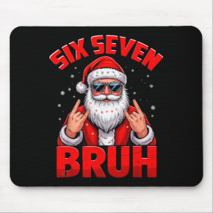 67 Meme 6 7 Funny Christmas Santa Rock On Six Seve Mouse Mat