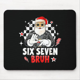 67 Meme 6 7 Funny Christmas Santa Rock On Six Seve Mouse Mat
