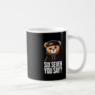 67 Meme 6 7 Numbers Bear Six Seven Funny Boys Kids Coffee Mug