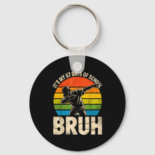 67 Meme 6 7 Numbers Dabbing It's My 67 Days Of Sch Key Ring