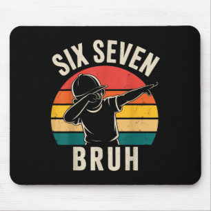 67 Meme 6 7 Numbers Dabbing Six Seven Bruh Mouse Mat