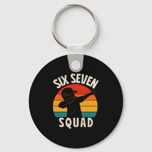 67 Meme 6 7 Numbers Dabbing Six Seven Squad Funny Key Ring