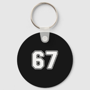 67 Meme 6 7 Numbers Six Seven Funny Boys Kids Key Ring