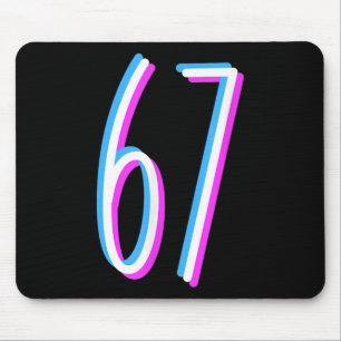 67 Meme 6 7 Six Seven Number Costume Mouse Mat