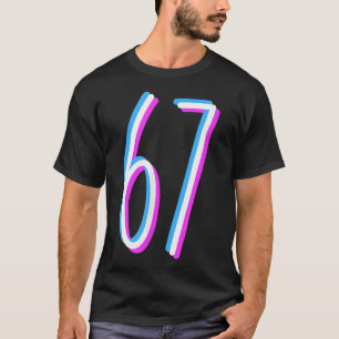 67 Meme 6 7 Six Seven Number Costume  T-Shirt