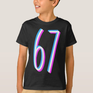 67 Meme 6 7 Six Seven Number Costume  T-Shirt