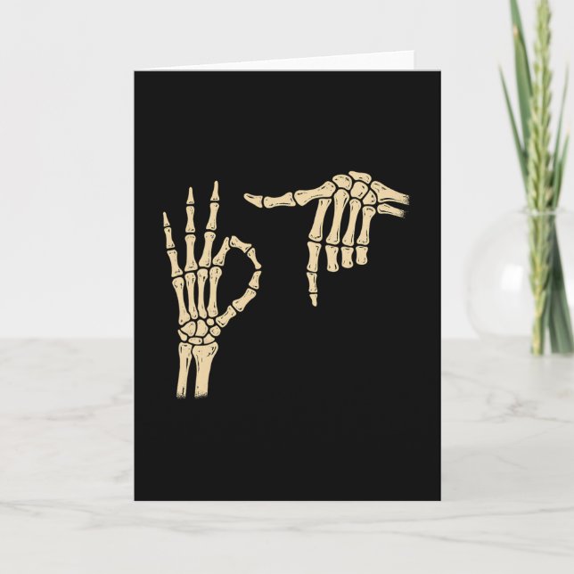 67 Meme 6 7 Skeleton Halloween Six Seven Gen Alpha Card (Front)