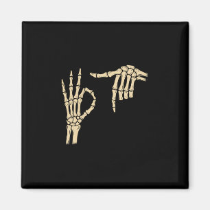 67 Meme 6 7 Skeleton Halloween Six Seven Gen Alpha Magnet