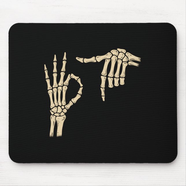 67 Meme 6 7 Skeleton Halloween Six Seven Gen Alpha Mouse Mat (Front)