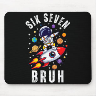 67 Meme Astronaut Dabbing In Space Funny Six Seven Mouse Mat