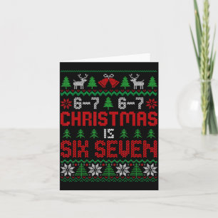 67 Meme Boy Funny Six Seven Ugly Christmas Sweater Card