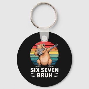 67 Meme Capybara Funny Six Seven Bruh Humor For Ki Key Ring