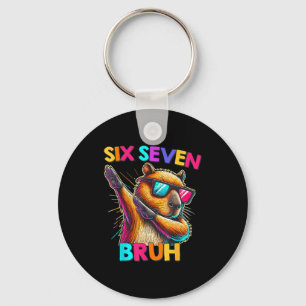 67 Meme Capybara Six Seven Bruh Capybara Kids Boys Key Ring