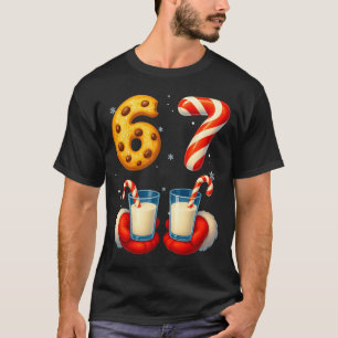 67 Meme Christmas Cookie Candy Cane Funny Six Seve T-Shirt