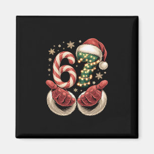 67 Meme Christmas Funny 6 7 Gen Alpha Slang Santa Magnet