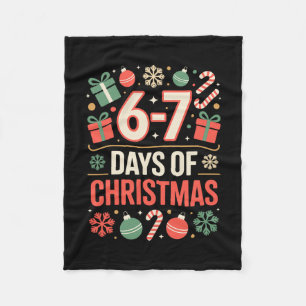 67 Meme Christmas Holiday Funny Six Seven Gen Alph Fleece Blanket