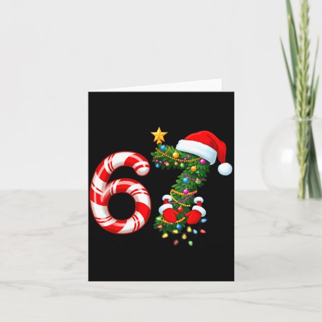 67 Meme Christmas Six Seven Xmas Men Women Boys Gi Card (Front)