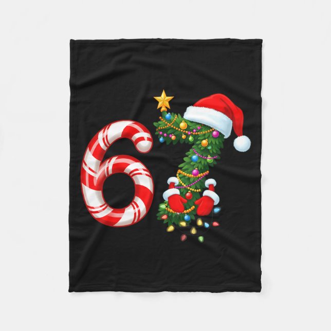 67 Meme Christmas Six Seven Xmas Men Women Boys Gi Fleece Blanket (Front)