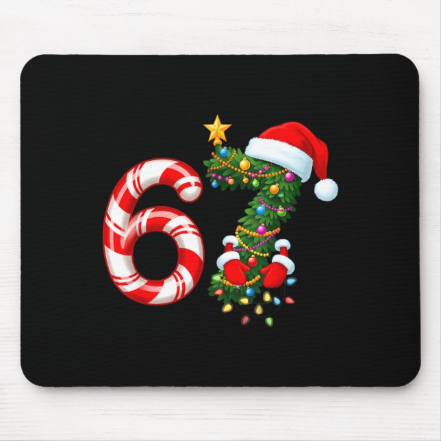 67 Meme Christmas Six Seven Xmas Men Women Boys Gi Mouse Mat (Front)