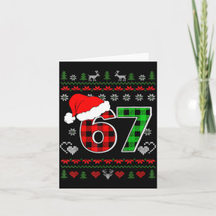 67 Meme Christmas Six Seven Xmas Ugly Sweater Men Card