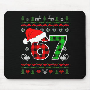 67 Meme Christmas Six Seven Xmas Ugly Sweater Men  Mouse Mat