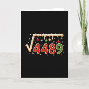 67 Meme Christmas Square Root 4489 Six Seven Math Card