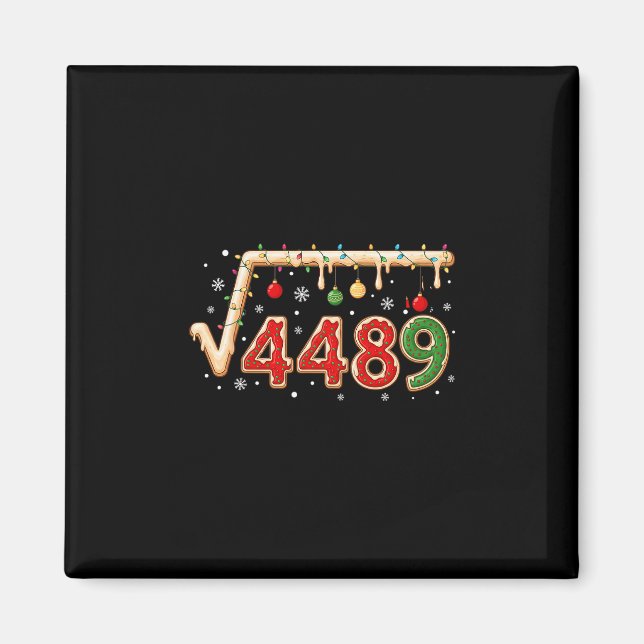 67 Meme Christmas Square Root 4489 Six Seven Math  Magnet (Front)