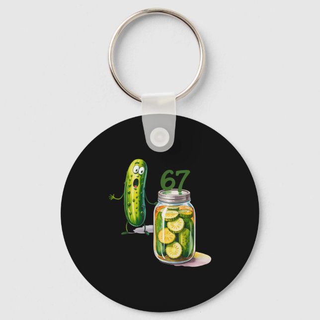 67 Meme Ckle Surprise A Jar Of Sliced Ckles Cuber  Key Ring (Front)