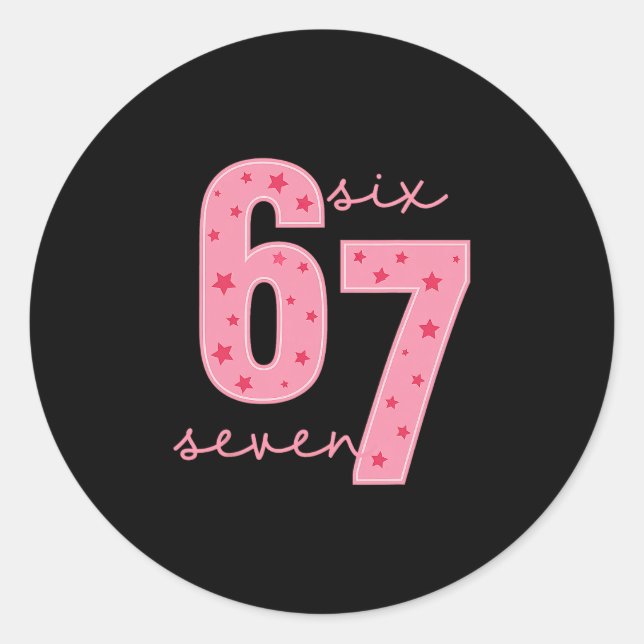 67 Meme  Classic Round Sticker (Front)