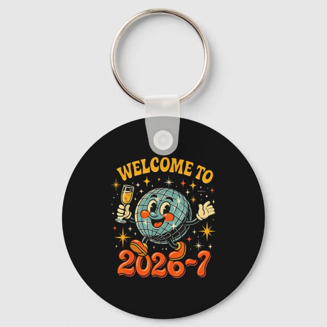 67 Meme Countdown Happy New Year Funny Drip Number Key Ring (Front)