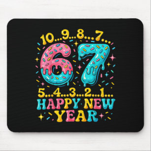 67 Meme Countdown Happy New Year Funny Drip Number Mouse Mat