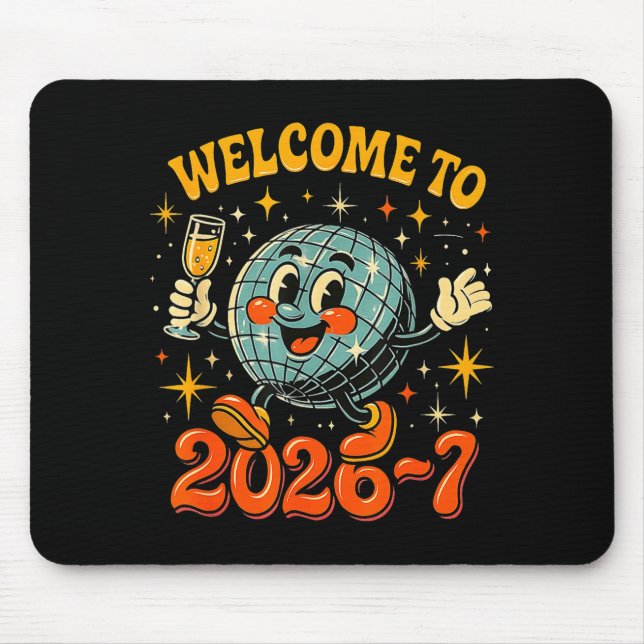 67 Meme Countdown Happy New Year Funny Drip Number Mouse Mat (Front)