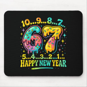 67 Meme Countdown Happy New Year Funny Drip Number Mouse Mat