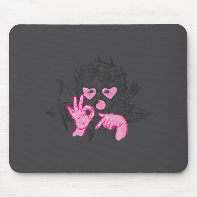 67 Meme Cud Hands Bubble Gum Six Seven Meme Valent Mouse Mat (Front)