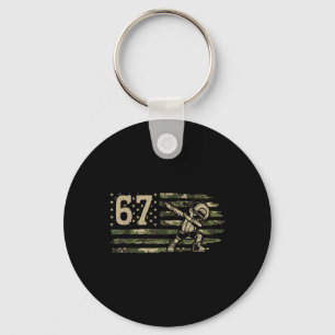 67 Meme Dabbing Boy Camo Usa American Flag Six Sev Key Ring