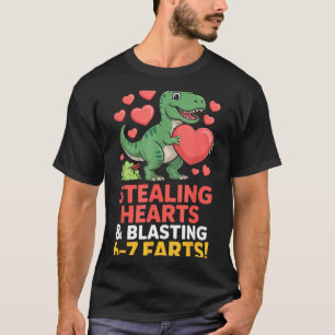 67 Meme Dinosaur Stealing Hearts 6-7 Farts Valenti T-Shirt