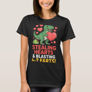 67 Meme Dinosaur Stealing Hearts 6-7 Farts Valenti T-Shirt