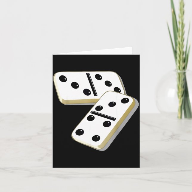 67 Meme Dominoes Funny Six Seven Domino 6 7 Gen Al Card (Front)