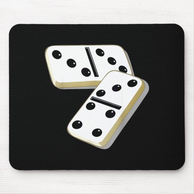 67 Meme Dominoes Funny Six Seven Domino 6 7 Gen Al Mouse Mat (Front)