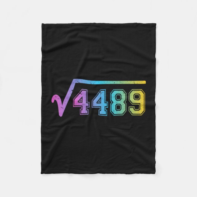 67 Meme Fun Square Root 4489 Teen Six Seven Math T Fleece Blanket (Front)