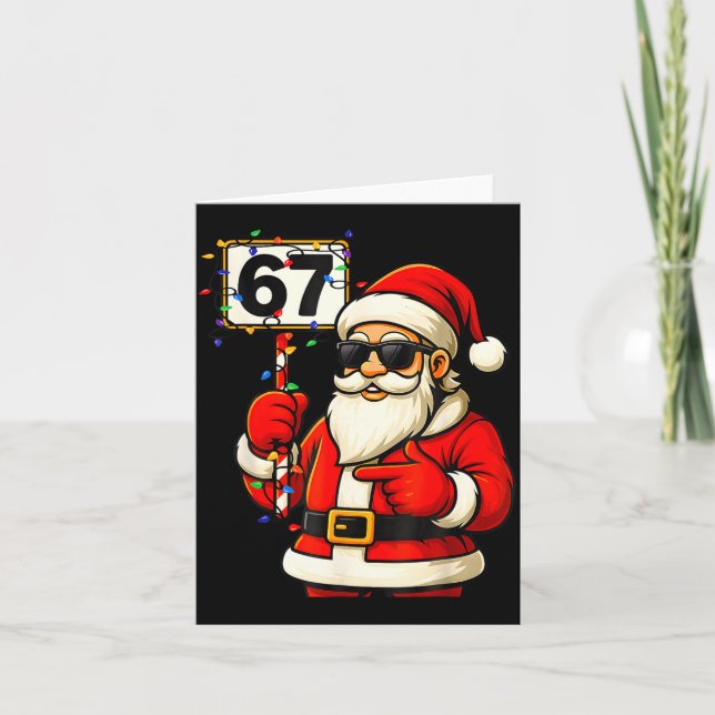 67 Meme Funny 6-7 Six Seven Christmas For Men Wome Card (Front)