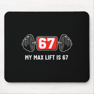 67 Meme Funny 6 7 Six Seven Gym Workout Lifting We Mouse Mat