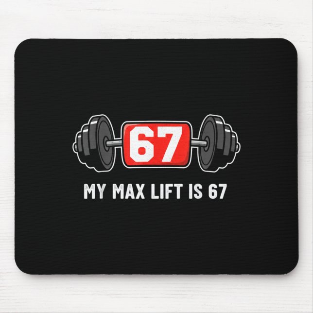 67 Meme Funny 6 7 Six Seven Gym Workout Lifting We Mouse Mat (Front)
