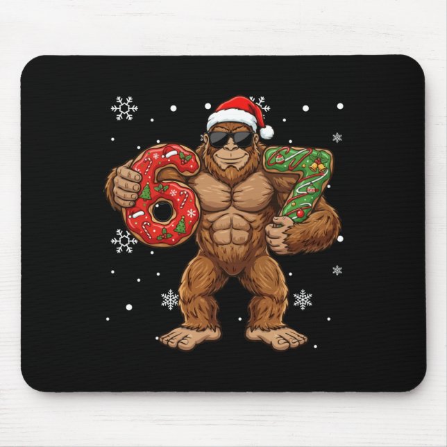67 Meme Funny Big Foot Six Seven Christmas Xmas Sa Mouse Mat (Front)