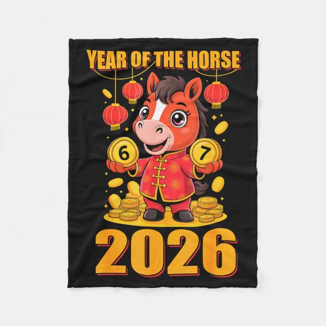 67 Meme Funny Chinese New Year 2026 Year Of The Ho Fleece Blanket (Front)