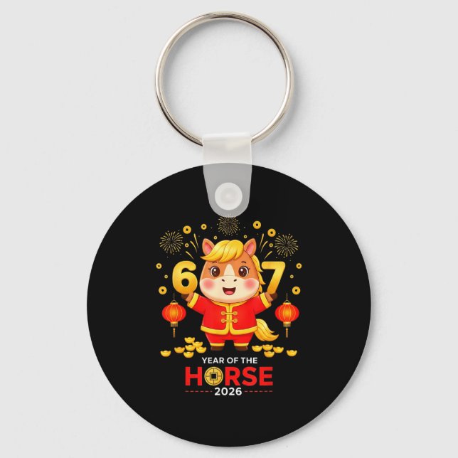 67 Meme Funny Chinese New Year 2026 Year Of The Ho Key Ring (Front)
