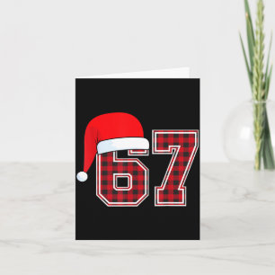 67 Meme Funny Christmas Red Plaid Xmas Pajamas Sla Card