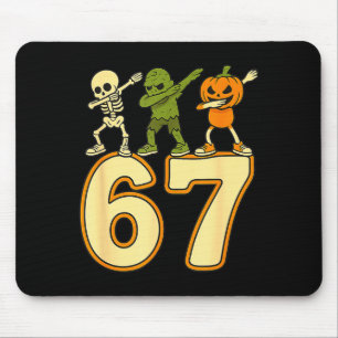 67 Meme Funny Halloween Numbers Six Seven Men Wome Mouse Mat