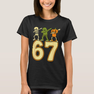 67 Meme Funny Halloween Numbers Six Seven Men Wome T-Shirt